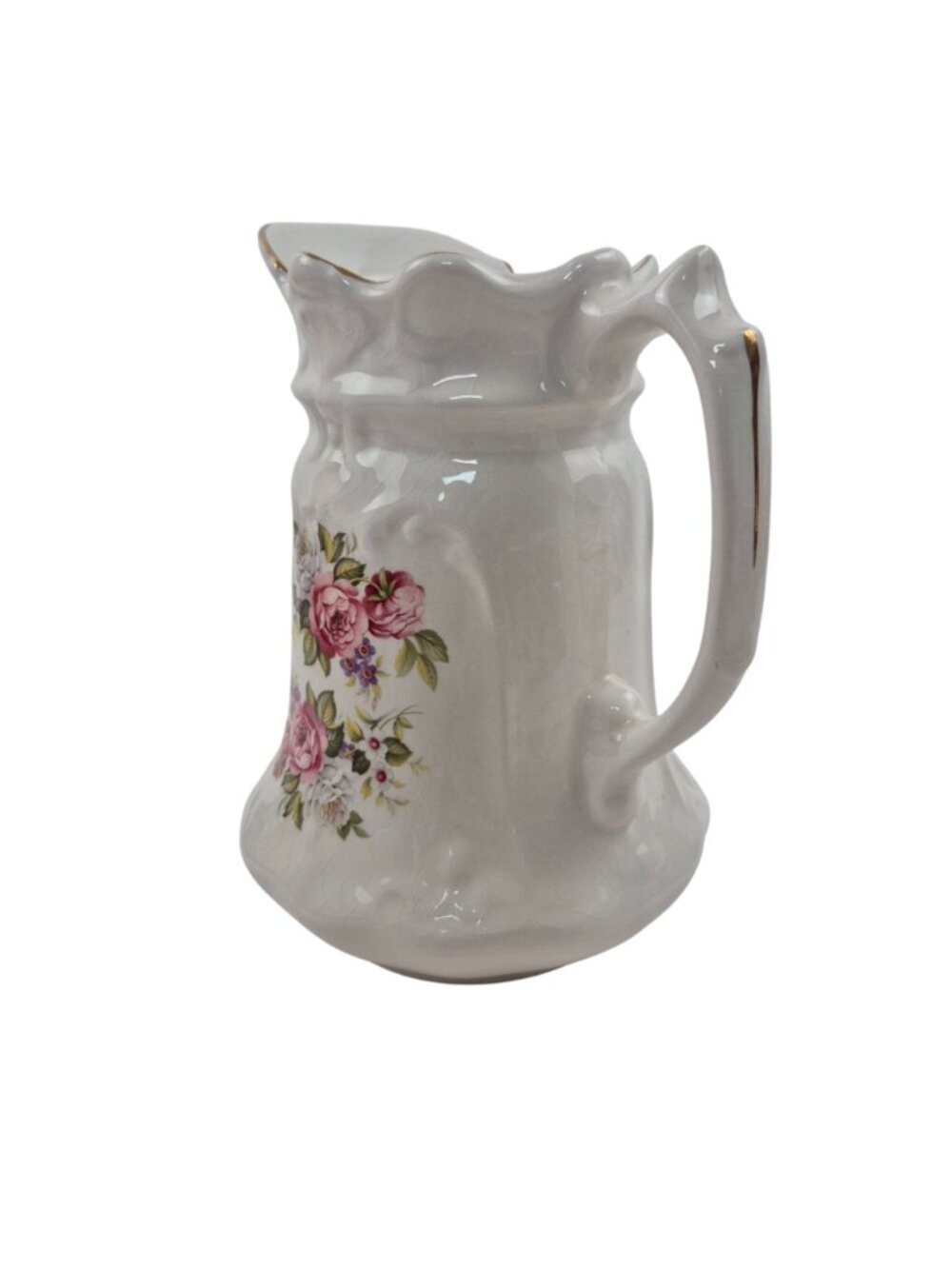 Old Foley James Kent Pitcher Harmony Rose Staffordshire Vintage Ceramic Floral - Picture 9 of 11